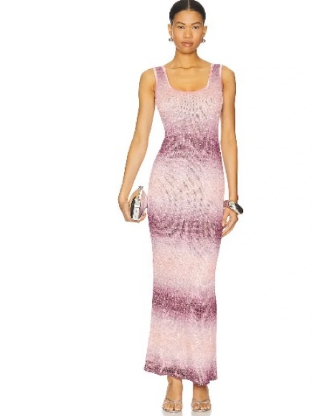Sleeveless Ombre Maxi Dress in Blush Pink - Picture 1 of 1